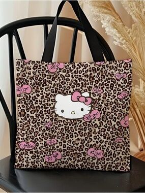 Hello Kitty Leopard Tote with Pink Accents